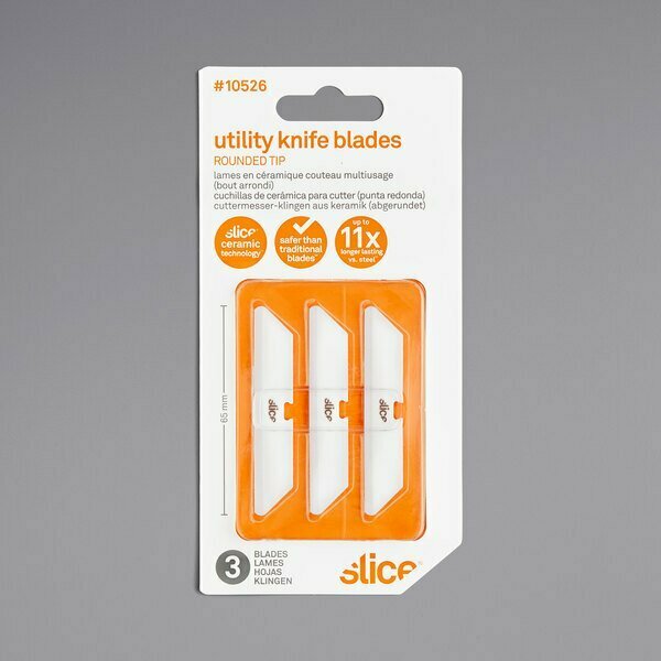 Slice Products Slice Rounded Tip Blade for Utility Knives and Carton Cutters 10526, 3PK 61610526